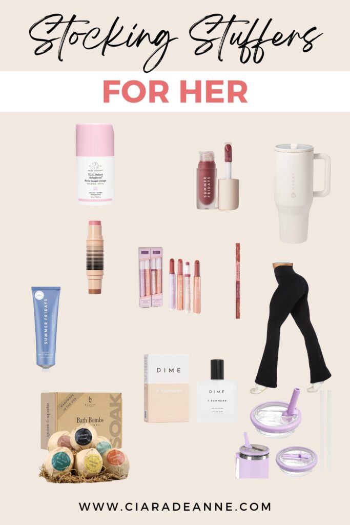 Gift guide for her. stocking stuffers for her. for wife. for girl friend. for girlfriend. for sister