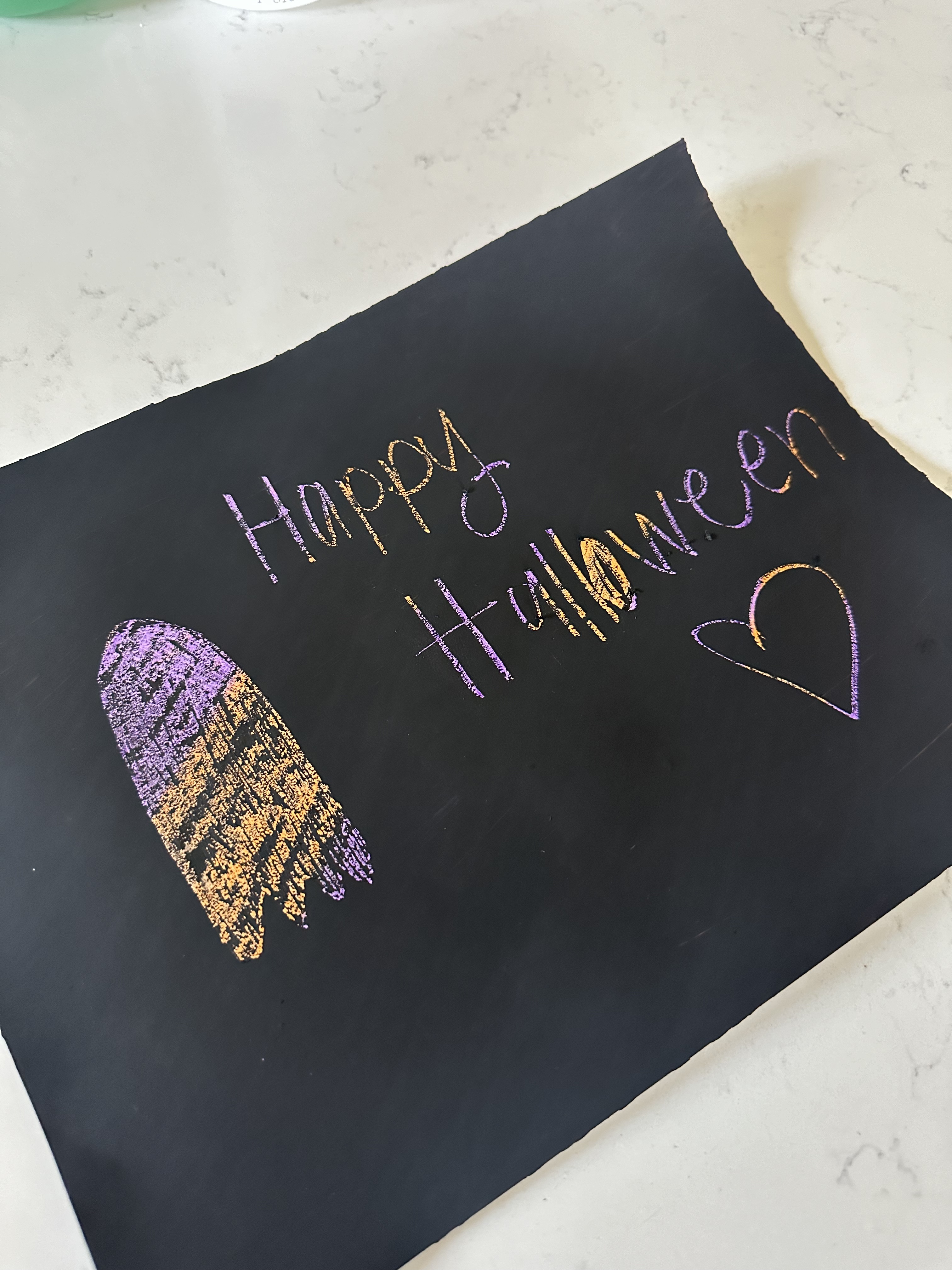 Halloween DIY Magic Paper. Perfect to do with your toddler. Easy at home toddler activity