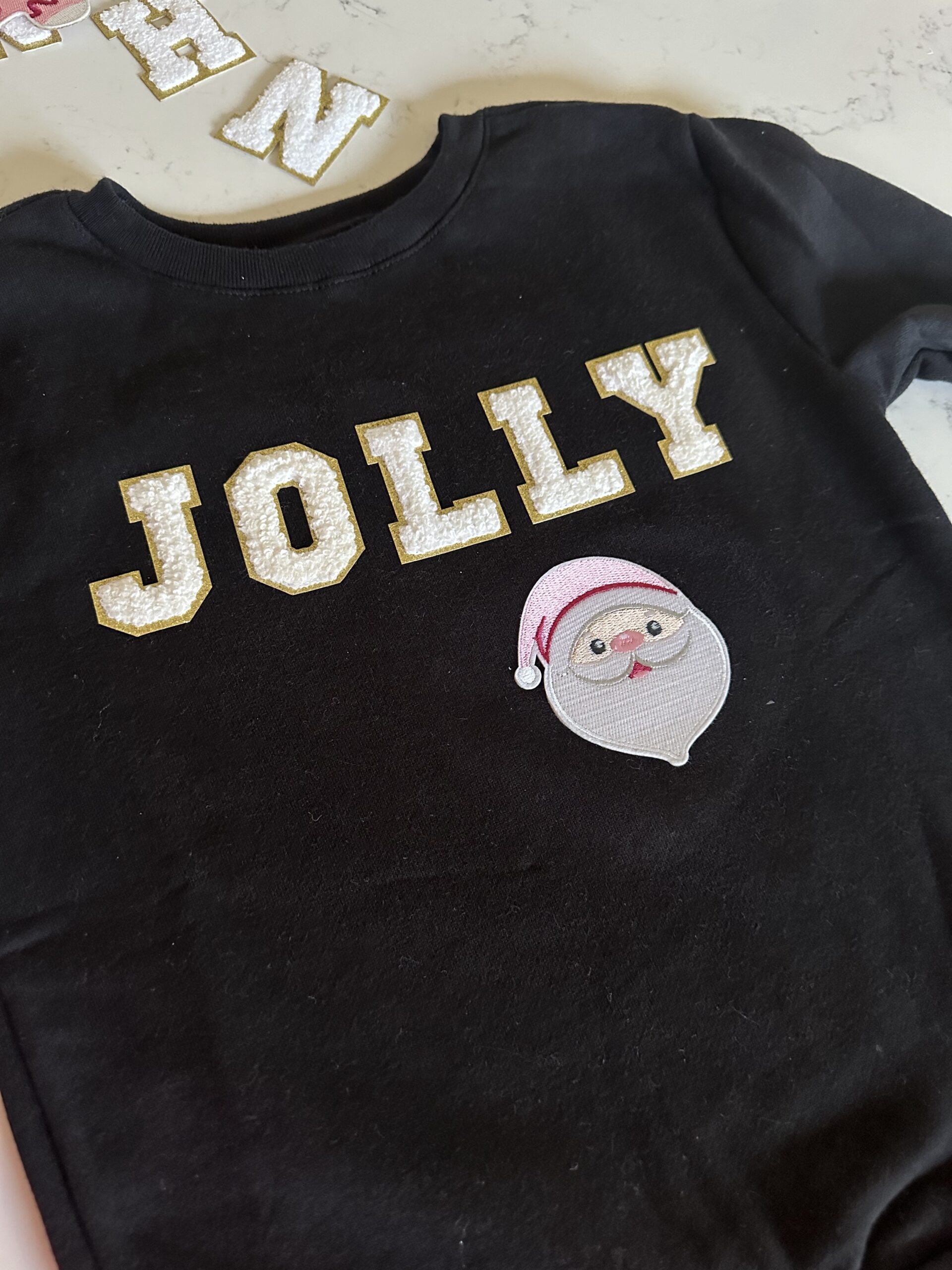 DIY Holiday Patch Sweatshirt for Toddler